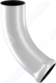 Колено трубы Аквасистем 90 сливное декоративное RAL9010 белый