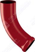 Колено трубы Аквасистем 100 сливное RR29 красный