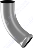 Колено трубы Аквасистем 100 сливное RR21 светло-серый