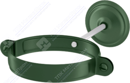 Держатель трубы Аквасистем 100 комплект для крепления трубы RAL6005 зеленый мох