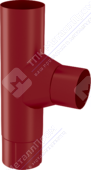 Тройник трубы Аквасистем 100 RR28 темно-красный