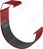 Соединитель желоба Аквасистем 125 RR28 темно-красный