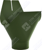 Воронка желоба Аквасистем 150 100 P362 темно-зеленый