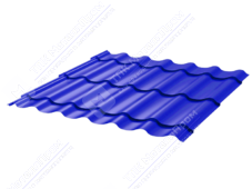 Металлочерепица МЧ2 Монтеррей Макси 0,4 ПЭ RAL5002 ультрамарин
