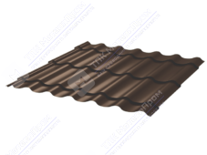 Металлочерепица МЧ2 Монтеррей Макси 0,45 Sunmatt RAL8017 шоколад