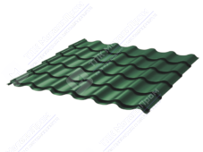 Металлочерепица МЧ2 Монтеррей Ретро 0,45 Sunmatt RAL6005 зеленый мох