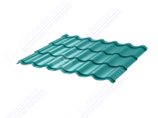 Металлочерепица МЧ2 Монтеррей 0,4 ПЭ RAL5021 морская волна