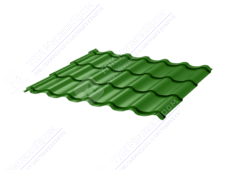 Металлочерепица МЧ1 Монтеррей 0,4 ПЭ RAL6002 зеленый лист