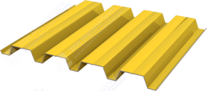 Профнастил полимер Н60 0,45 845/902 ПЭ RAL1018 цинково-желтый