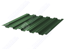 Профнастил полимер НС35 0,45 1000/1060 ПЭ RAL6005 зеленый мох