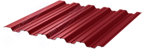 Профнастил полимер НС35 0,45 ТУ 1000/1060 ПЭ RAL3003 рубин