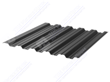 Профнастил полимер НС35 0,5 1000/1060 Стальной бархат RAL7024 серый графит