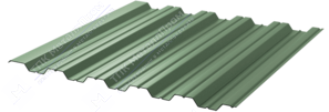 Профнастил полимер НС35 0,45 ТУ 1000/1060 ПЭ RAL6021 бледно-зеленый