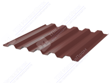 Профнастил полимер С44 0,45 1000/1047 ПЭ RAL3009 красный оксид