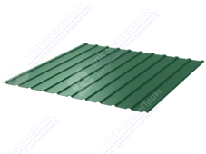 Профнастил полимер С10 0,4 1130/1155 ПЭ RAL6005 зеленый мох
