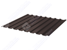 Профнастил полимер СП20 0,4 1,15м 2м ПЭ RAL8017 шоколад
