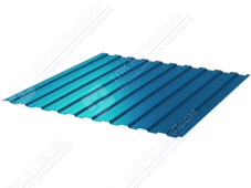 Профнастил полимер С8 0,5 1150/1200 ПЭ RAL5017 транспортный синий
