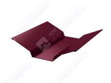 Планка ендовы верхняя 86 80 0,45 2м стандарт ПЭ RAL3005 красное вино К-508