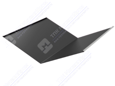 Планка ендовы нижняя 298 298 0,45 2м стандарт ПЭ RAL7004 сигнально-серый К-510