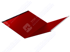 Планка ендовы нижняя 298 298 0,4 2м стандарт ПЭ RAL3011 коричнево-красный К-510