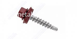 Саморез кровельный красно-коричневый RAL 3011 4,8x29 (упаковка) 250 шт