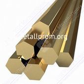 Бронзовый шестигранник БрАМц9-2 14 п/тв