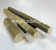Латунный шестигранник Л63 19 п/тв