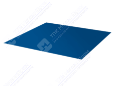 Лист с полимерным покрытием 0,45х1250х2000 мм ПЭ в пленке RAL5005 сигнально-синий