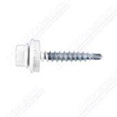 Саморез 4,8 29 KPcZP с прокладкой RAL9003 сигнально-белый