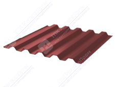 Профнастил полимер С44 0,45 1000/1047 ПЭ RAL3020 красный насыщенный