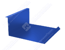 Планка примыкания нижняя 122 250 0,4 2м стандарт ПЭ RAL5002 ультрамарин К-502