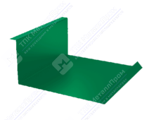Планка примыкания нижняя 122 250 0,4 2м стандарт ПЭ RAL6029 зеленая мята К-502