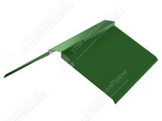 Планка конька плоского 150 150 0,4 2м стандарт ПЭ RAL6002 зеленый лист К-512