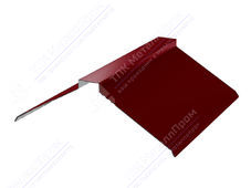 Планка конька плоского простого 190 190 0,4 2м стандарт ПЭ в пленке RAL3003 рубин К-511