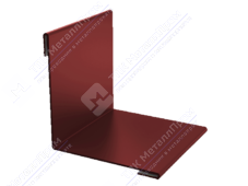 Планка угла внутренний 50 50 0,45 3м стандарт ПЭ RAL3009 красный оксид К-504