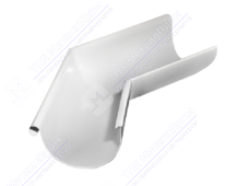 Угол желоба GrandLine 150 135 град наружный металл RAL9003 сигнально-белый