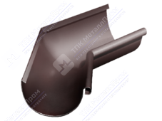 Угол желоба GrandLine 150 135 град наружный металл RAL8017 шоколад