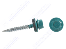 Саморез 4,8 29 KPcZP с прокладкой RAL5021 морская волна