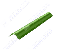 Конек металлочерепичный 0,45 2м стандарт ПЭ RAL6018 желто-зеленый К-513