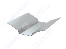 Планка ендовы верхняя 86 80 0,45 3м стандарт ПЭ RAL9002 серо-белый К-508