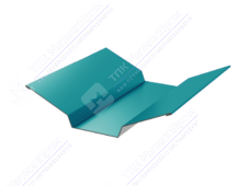 Планка ендовы верхняя 86 80 0,45 2м стандарт ПЭ RAL5021 морская волна К-508