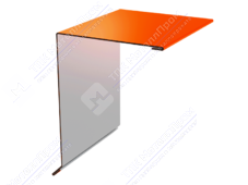 Планка ветровой доски 95 120 15 0,45 3м стандарт ПЭ RAL2004 оранжевый К-507