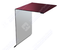 Планка ветровой доски 95 120 15 0,45 3м стандарт ПЭ RAL3005 красное вино К-507