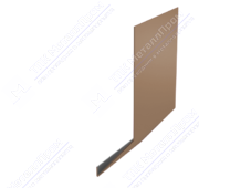 Планка карнизная 100 65 0,45 2м стандарт ПЭ RAL1015 светлая слон кость К-509