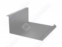 Планка примыкания нижняя 122 250 0,45 3м стандарт ПЭ RAL7004 сигнально-серый К-502