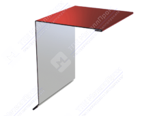 Планка ветровой доски 135 145 15 0,45 2м ПЭ RAL3003 рубин К-507