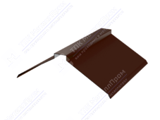 Планка конька плоского простого 150 150 0,45 2м стандарт ПЭ RAL8017 шоколад К-511