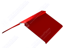 Планка конька плоского 150 150 0,45 2м стандарт ПЭ RAL3020 красный насыщенный К-512