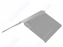 Планка конька плоского 150 150 0,45 2м стандарт ПЭ RAL7035 светло-серый К-512