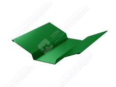 Планка ендовы верхняя 86 80 0,4 2м стандарт ПЭ в пленке RAL6029 зеленая мята К-508